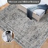 Acekool Abstract Area Rug, Washable Non-Slip Low Pile Carpet for Living Room Bedroom Kitchen, Soft Modern Distressed Accent Rug - 2 of 4