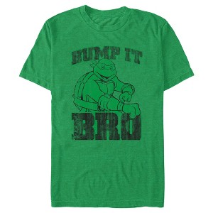 Men's Teenage Mutant Ninja Turtles Distressed Leonardo Bump It Bro T-Shirt - 1 of 3