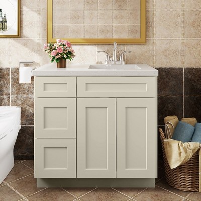 LOVMOR in Plywood Bath Vanity Cabinet with Drawers without Top for Kitchen, Bathroom, Living Room