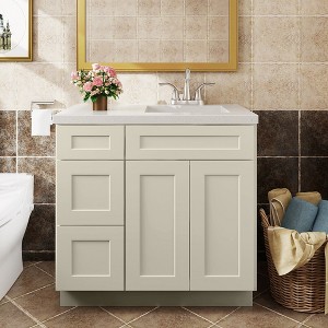 LOVMOR in Plywood Bath Vanity Cabinet with Drawers without Top for Kitchen, Bathroom, Living Room - 1 of 4