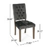 Set of 2 Modern Harding Kd Tufted Dining Chair for living room-Christopher Knight Home - 3 of 4