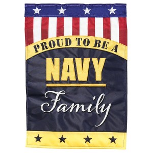 Dicksons Proud To Be A Navy Family 13 x 18 Polyester Garden Flag - 1 of 2