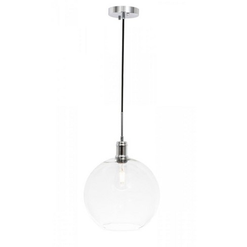 Elegant Lighting Emett 1 light Chrome and Clear glass pendant - image 1 of 4