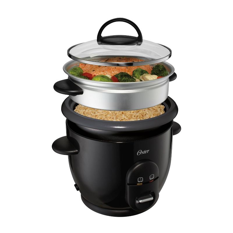 Oster DiamondForce 6 Cup Nonstick  Electric Rice Cooker - Black, 1 of 11