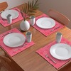 Sewzinski Striped Circle Squares Pink Placemats - Deny Designs - 3 of 3