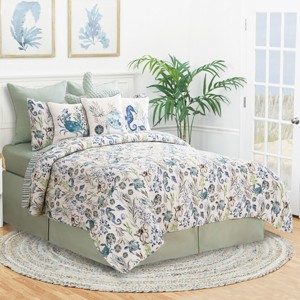 C&F Home Crescent Bay Beach Coastal Cotton Quilt Set  - Reversible and Machine Washable - 1 of 4