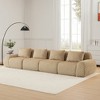 146'' Flannelette Modular Sectional Sofa with Deep Seat, Boneless Design, and Buckle Connection - 3 of 4