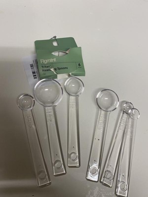 Kreigaven 6Pcs Plastic Measuring Spoons Measuring Cup Spoon Set