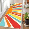 Modern Washable Area Rug Sunrise Colorful Indoor Throw Carpet for Living Room Bedroom - 2 of 4