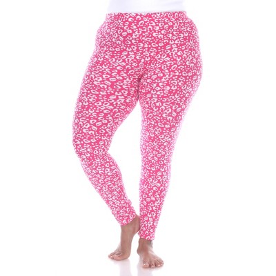 Plus Size Super Soft Leopard Printed Leggings - White Mark