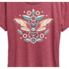 Women's - Instant Message - Boho Cicada Flowers Short Sleeve Graphic T-Shirt - 2 of 4
