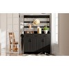 VYNXARIA 51.2'' Minimalist Four-Door Shoe Cabinet with Coat Rack & Storage Drawers - 4 of 4
