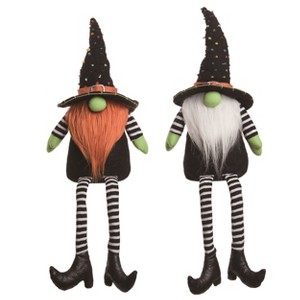 Transpac Plush Halloween Gnome Sitter Set of 2 Halloween Home Decorations - 1 of 1