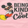 Girls' - Disney - Mickey Kind Is Cool Shirt Tail Raglan Graphic T-shirt - 2 of 3