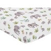 Sweet Jojo Designs Gender Neutral Unisex Baby Fitted Crib Sheet Watercolor Elephants Grey Green and Blue - 3 of 4