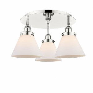 Cone - 3 Light Flush Mount In Art Deco Style-9.5 Inches Tall and 19.5 Inches Wide - 1 of 1