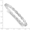 Black Bow Jewelry Rhodium Plated Sterling Silver & Diamond Twist Bangle Bracelet - 3 of 4