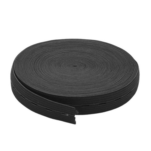 Unique Bargains Polyester Sewing Stretchy Braided Elastic Band 10.94 Yards Black 1 Pc - image 1 of 4