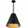 Crystorama Lighting Alston 3 - Light Chandelier in  Matte Black/Antique Gold - 2 of 4