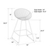 GDFStudio Orin Modern Mesh Steel Bar Stool - 3 of 4
