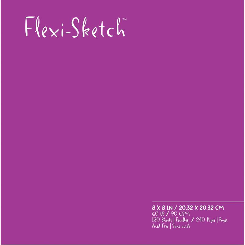 Flexi-Sketch Blank Sketch Book 8"X8"-120 Sheets - Amethyst, 2 of 3