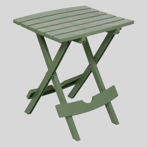 Quik Fold Patio Side Table Sage Adams, Plastic Folding Patio Side Tables