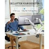 HUANUO Dual Monitor Stand, Fully Adjustable Desk Mount for 13-32 Inch Screens, C Clamp & Grommet Base, Each Arm Holds 4.4-19.8lbs, White - 2 of 4