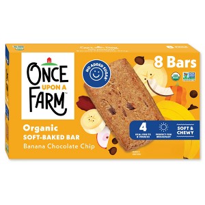 Once Upon a Farm Snack Bars Banana Choc Chip Oat - 9.6oz/8ct - 1 of 4