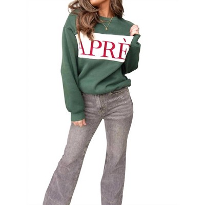 Women's Apres Embroidered Crewneck Sweatshirt - Bailey Rose