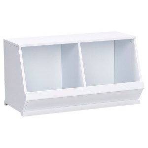 Kelly Modular Stackable Double Storage Cubby - White - Inspire Q