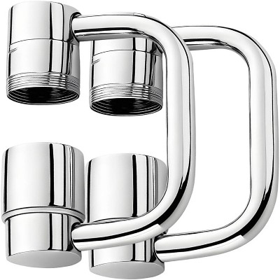 Attop 2-Pack Universal 1440° Rotating Faucet Extender, U-Shaped Multi-Functional Aerator, 360° Rotation, Suitable for Kitchen and Bathroom Sinks