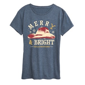 Women's - Yellowstone - Merry And Bright Short Sleeve Graphic T-Shirt - 1 of 4