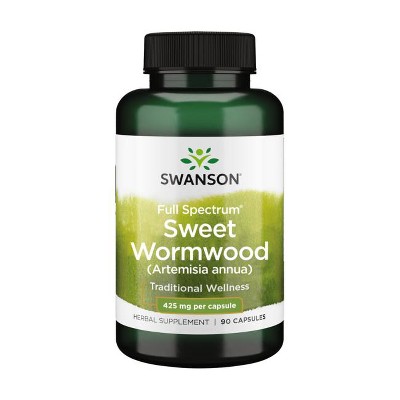 Swanson Herbal Supplements Full Spectrum Sweet Wormwood (Artemisia annua) 425 mg 90 Caps.