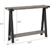 Farmhouse Console Table with Storage, 43.3 Inch 2-Tier Entryway Table with Metal Frame, Sofa Table for Living Room - 2 of 4