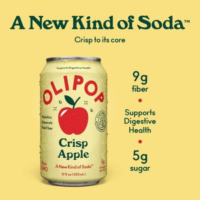 OLIPOP Crisp Apple Prebiotic Soda - 4pk/12 fl oz