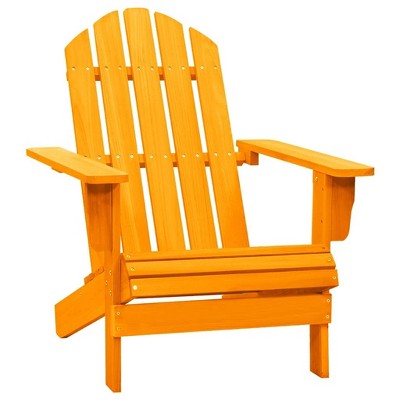 vidaXL Patio Adirondack Chair, Solid Fir Wood, Orange