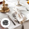 Unique Bargains Napkin Ring Flower Stainless Steel 1 Pc - 2 of 3