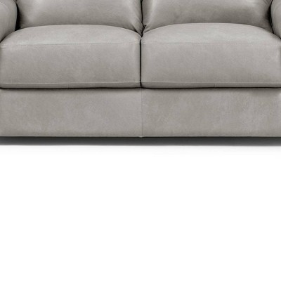 Cornelia 67" Beige Leather Loveseat with Wood Frame