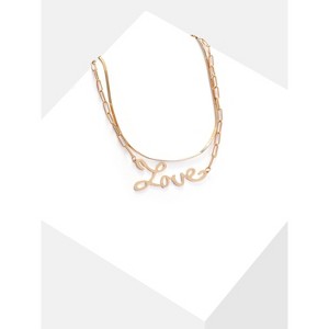 SOHI Women's Gold Everyday Multi-Layer Necklace - 1 of 4