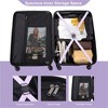 FATMOON 3 Piece Luggage Sets ABS Lightweight Suitcase with Two Hooks, Spinner Wheels, TSA Lock, (20/24/28) - 4 of 4