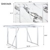 NicBex 55.1" Modern Rectangle Dining Table,Kitchen Table with MDF Tabletop for 4-6 Seaters,White - 3 of 4