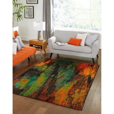Unique Loom Jardin Lilly Abstract Indoor Woven Area Rug