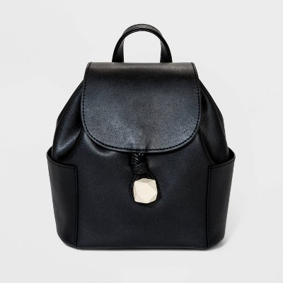 target black leather backpack