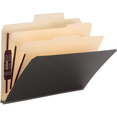 Smead Classification Folders 2 Dividers Letter 10/BX Dark Gray 14011