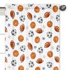 Sweet Jojo Designs Boy Window Curtain Panels Drapes 84in. Watercolor Sports Theme Blue Brown and Orange - 3 of 4