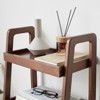 SEVOBAL Utility Storage Shelves 3 Tier Oak Storage Bench Versatile Organizer for Entryway Living Room, Walnut, 17.72"*12.6"*31.5" - 3 of 4