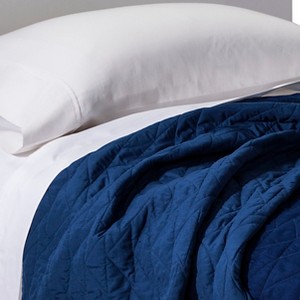 Twin Triangle Stitch Quilt Blue - Pillowfort