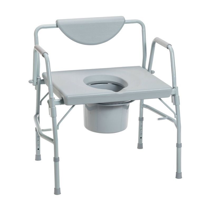 Drive Medical Bariatric Drop Arm Bedside Commode Chair, 2 of 10