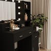 NicBex  Makeup Vanity Desk with Mirror Vanity Table with Mirror, 4 Drawers, 3 Level Dresser and Storage Cabinet for Bedroom, White - 2 of 4
