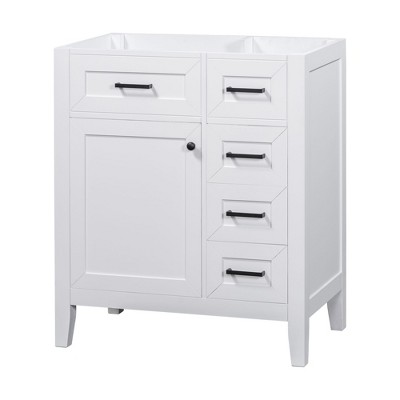 NicBex 29.5" Bathroom Storage Cabinet without Sink, Bathroom Vanity, 1 Spacious Cabinet Door and 3 Drawers for Bathroom